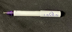 Pharmaceutical Drug Ink Rep Vintage Pen Lantus Collectible Purple White Rare