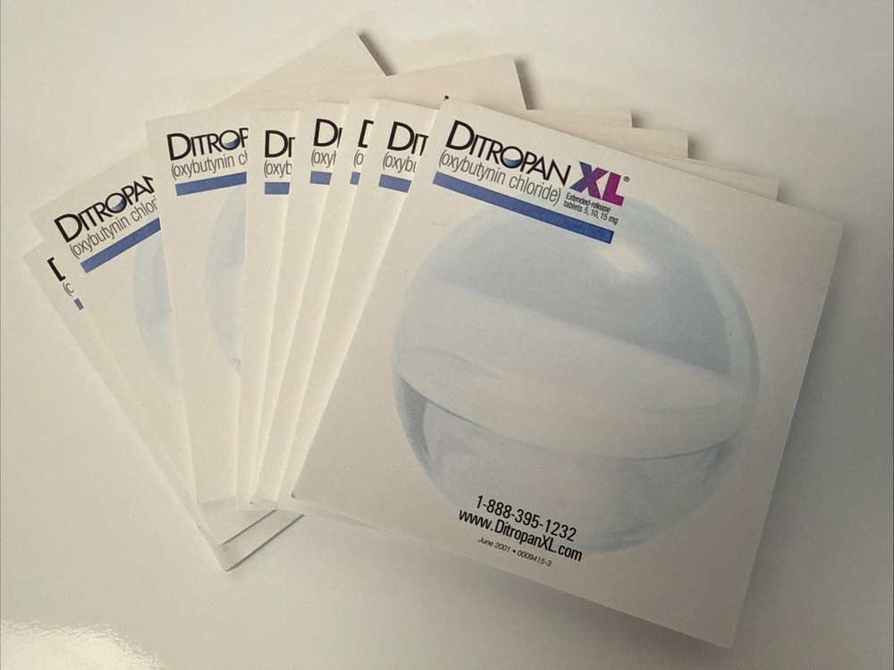 Ditropan Xl Post-it Vintage pharma Sticky Pads – 8 W/ 25 Sheets Each