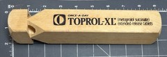 Atacand Toprol-XL AstraZeneca AZ Pharmaceutical Advertising Wooden Train Whistle