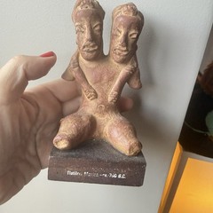 ETRAFON DUAL EMOTIONAL DISTRESS TERRACOTA FIGURE IN GOOD CONDITION