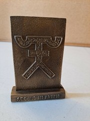 Vintage Pharmacy Brass Paperweight Tinactin Promotion Advertising Symbol