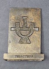 Pair Of Vintage Metal Paperweights With Tinactin Advertisement (1978 & 1981)