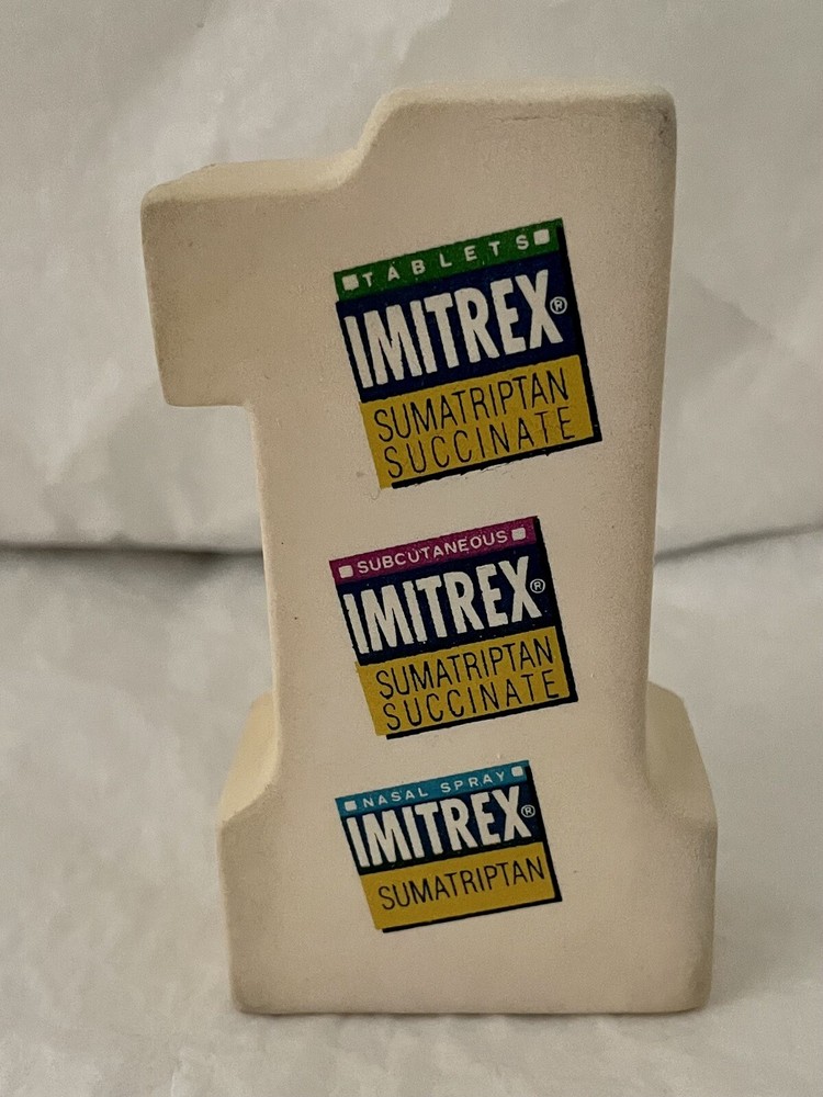 VTG 90’s IMITREX „FIRST TO MARKET“ # ONE RUBBER STRESS RELIEF HAND GRIPER PHARMA