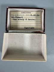 1952 Elm Pharmacy Pill Box Montclair NJ Vintage Prescription Ephemera