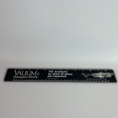 Vintage Roche Valium Black Plastic Ruler Pharmaceutical Ink Pens Lexapro Drug