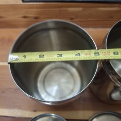 Vollrath 8802 Stainless Steel Canister Set Of 2 Heavy-Duty Container W/lids Vtg