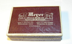 Vintage Meyer Drug & Truss Co Prescriptions Medicine Pills Hinged Box, Chicago