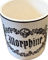 Vintage 1950s Morphine Novelty Apothecary Coffee Mug – Warning Habit Forming