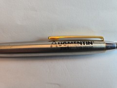 Augmentin Metal Barrel Pen Drug Rep Pharmaceutical Advertising Writes