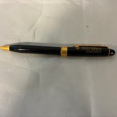 Trovan Vintage Pharmaceutical Drug Rep Heavy Pen Black & Gold Tone WORKS! Used