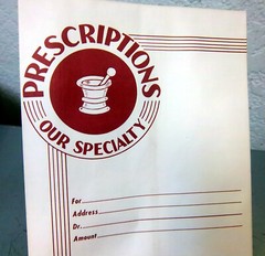 Vintage 1950s Beechwold Pharmacy Columbus Ohio Prescription Bag / envelope