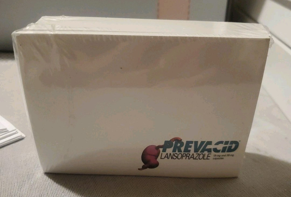 VTG Prevacid Post-it Pad Lot Sealed 5 Pack Merck Stomach NOS + Literature Insert