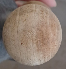 Hand Carved Wood Footed Mortar And Pestle Apothecary Grinder 4.5″ Tall Vintage