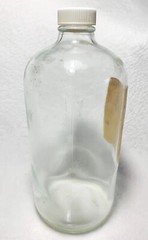 Vintage SEA BREEZE Antiseptic 8″ Quart PROFESSIONAL CLEAR Glass Bottle-EMPTY