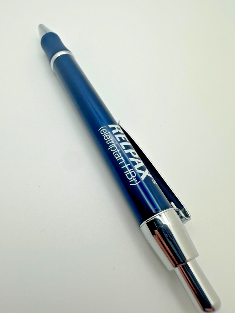 Vintage Relpax Eletriptan HBr Promo Ballpoint Pen Pharmaceutical Advert *Tested
