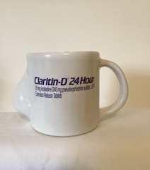 Vintage Pharmaceutical Advertisement “Claritin-D” Coffee Mug Cup Nose Cup