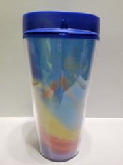Travel Mug Cup Crestor Drug Pharmaceutical Rep Fade Away Lenticular Logo READ