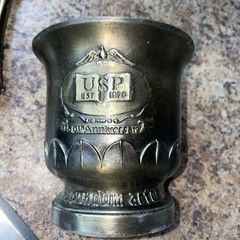 Vintage 1970 Shering RX Mortar & Pestle 150th Anniversary USP U.S. Pharmacopeia