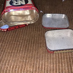 Antique A.H.LEWIS Medical Co -NR Tablet Canasters With Lids Two Pc Set Empty