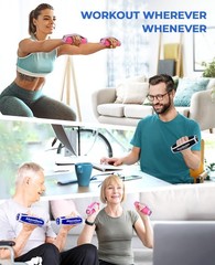 AboveGenius Hand Weights for Women Men, 6pc Soft Dumbbell Set (1lb 2lb 3lb 4l…
