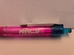 Prevacid-Pink/Green Plastic Pen-Pharmaceutical Drug Rep Collectible Pen