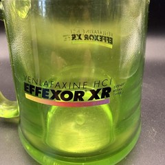 Effexor XR Mug Plastic/Acrylic Pharmaceutical Sales Rep Giveaway Green