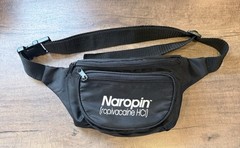 NAROPIN Black Fanny Pack Drug Pharmaceutical Rep Promo Advertising Adjustable