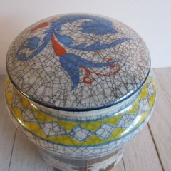 vtg Apothecary Pharmacy Jar Hirudo Decora American Leech Ceramic OMC Japan