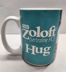 Vintage Zoloft HUG Mug | Pharma Promo Coffee Cup | Viral Reddit Collectible