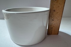 Vintage Mid-Century MCM Lab Heavy White Porcelain Cooper Mortar & Pestle 1950s
