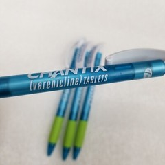 4 CHANTIX PENS Pharmaceutical Promotional Drug Rep Advertising Pfizer Plastic