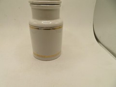 1960s Ceramic Apothecary Pharmaceutical Jar Trandate Labetalol HCI/Glaxo GIFT DR
