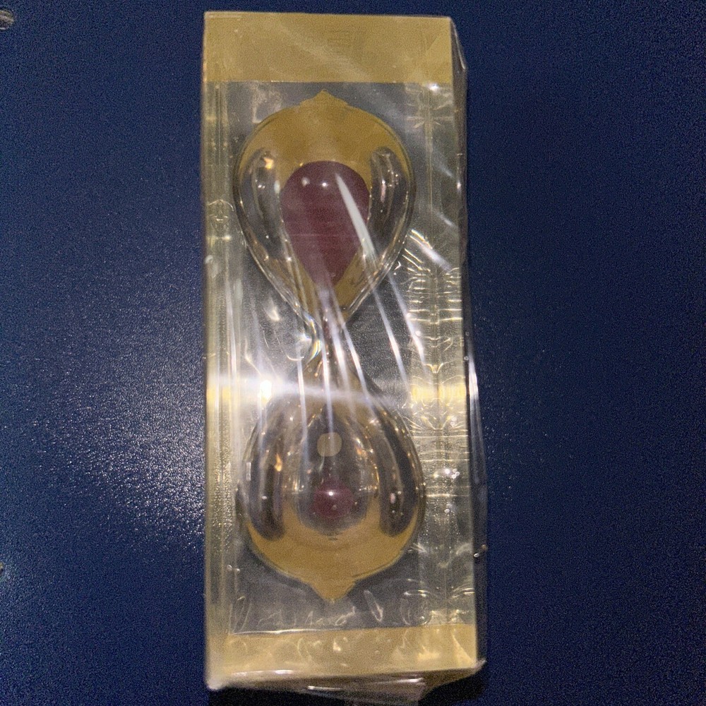 Vintage New Sealed Aricept Hourglass w/ Burgundy Sand Pharmaceutical Drug Rep