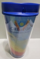 Travel Mug Cup Crestor Drug Pharmaceutical Rep Fade Away Lenticular Logo READ