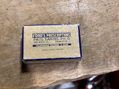 Vintage Medical Pharmacy Prescription Box Ford’s Orange New Jersey