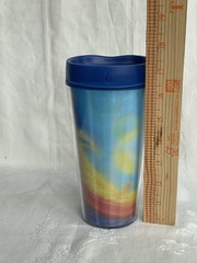 CRESTOR Drug Rep Travel Cup Tumbler Mug Lenticular Logo Pharmaceutical USA Made