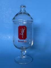 Vtg RX Glass Apothecary Jar Pharmacy Tinactin 1970s 1980s Robinhood Advertising