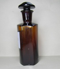 Vintage Medical Science Glass Bottle COLLODIUM ,Amber color,Germany №14727