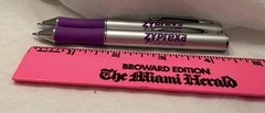 VTG LOT OF 2 ZYPREXA Combo- PEN/STYLUS Pharma Advertising Drug Rep Log NEW NOS