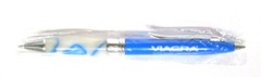Drug Rep VIAGRA Collectible Heavy Metal Pen with BLUE+WHITE Marble Design RARE