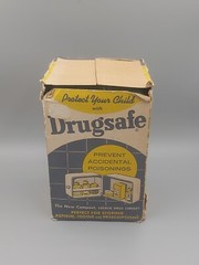 Vintage Seafoam Green MCM locking DrugSafe Apothecary Drug Store Pharmacy NOS