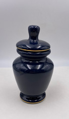 Paeonia Albiflora Apothecary Blue Pharmacy Jar w/ Lid Numbered
