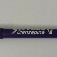 ZYPREXA (5″ X 1/2″) Pharmaceutical DRUG REP BIC METAL POINT PEN – PURPLE
