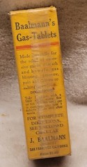 VINTAGE BAALMANN’S GAS TABLETS UNOPENED NICE GRAPHICS ON BOX