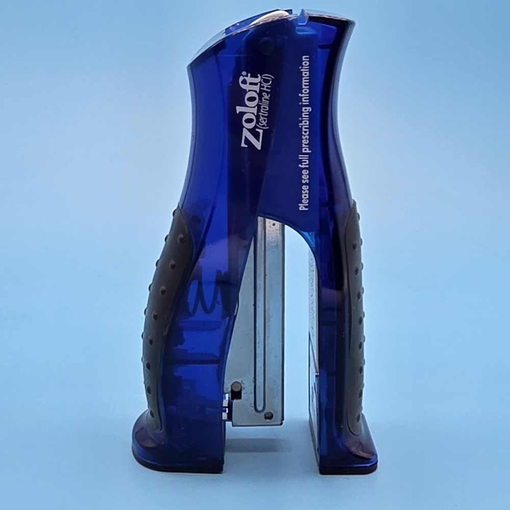 Pharmaceutical Promotional Stapler Blue “Zoloft”
