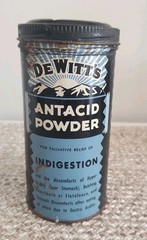 Vintage Original DEWITT’S ANTACID POWDER TIN EMPTY.