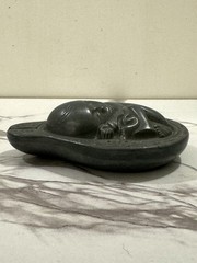 VINTAGE MEDICAL PHARMACEUTICAL PARKE-DAVIS FETAL PEWTER PAPERWEIGHT CA. 1950’s