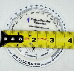 Body Mass Index (BMI) Calculator Wheel for Adults – Small Handy 3.5″ Reference