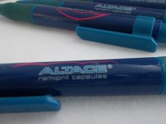 ALTACE Pharmaceutical Promo Pens – Lot of 4 – Medical Rep Promo – Rubberized Gri
