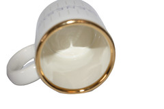 Genesys Health System Pharmaceutical Advertising Mug Cup Ivory With Gold Rim